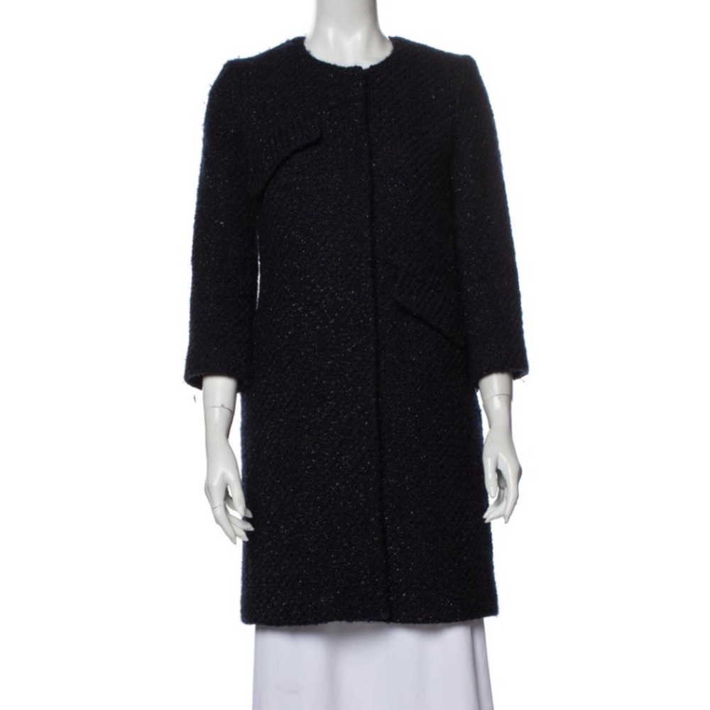 Milly navy and black wool coat NWOT